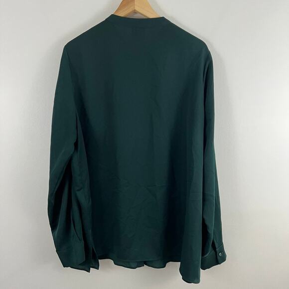 Persona By Marina Rinaldi Button Front Blouse Top Ruffle Women Size 16 - Picture 2 of 10
